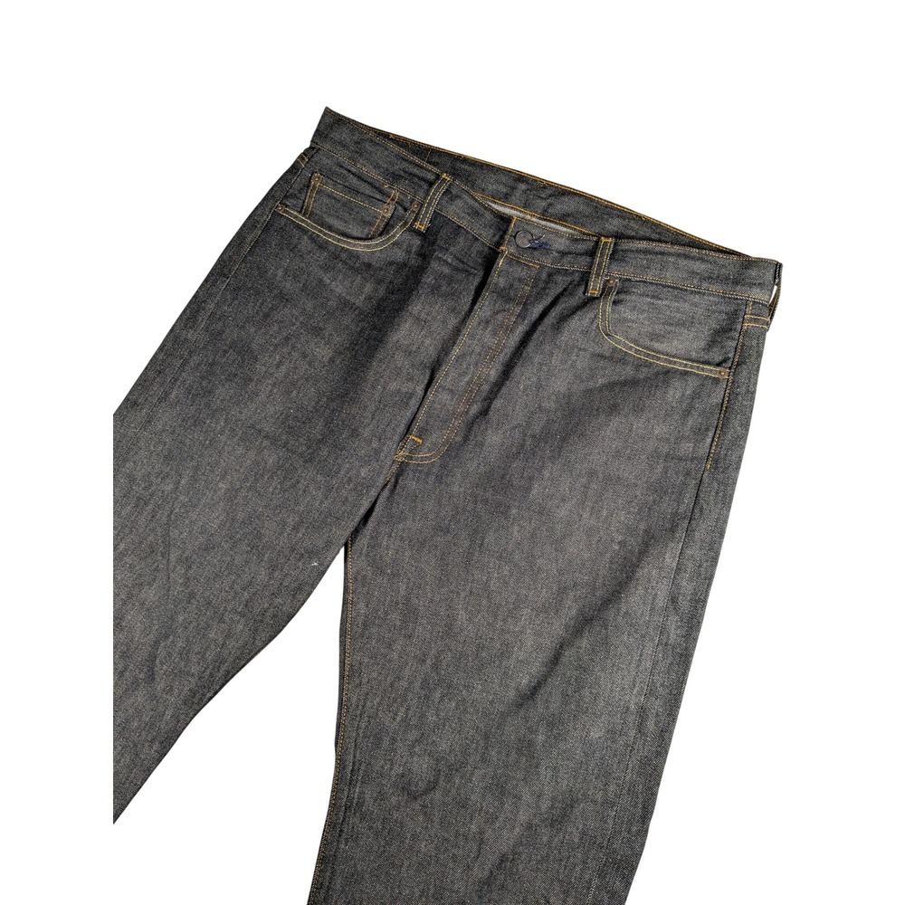 Levi's 501 Mens Jeans Black Raw Denim‎ Straight Denim Jeans Pants 38x29 (Mint)